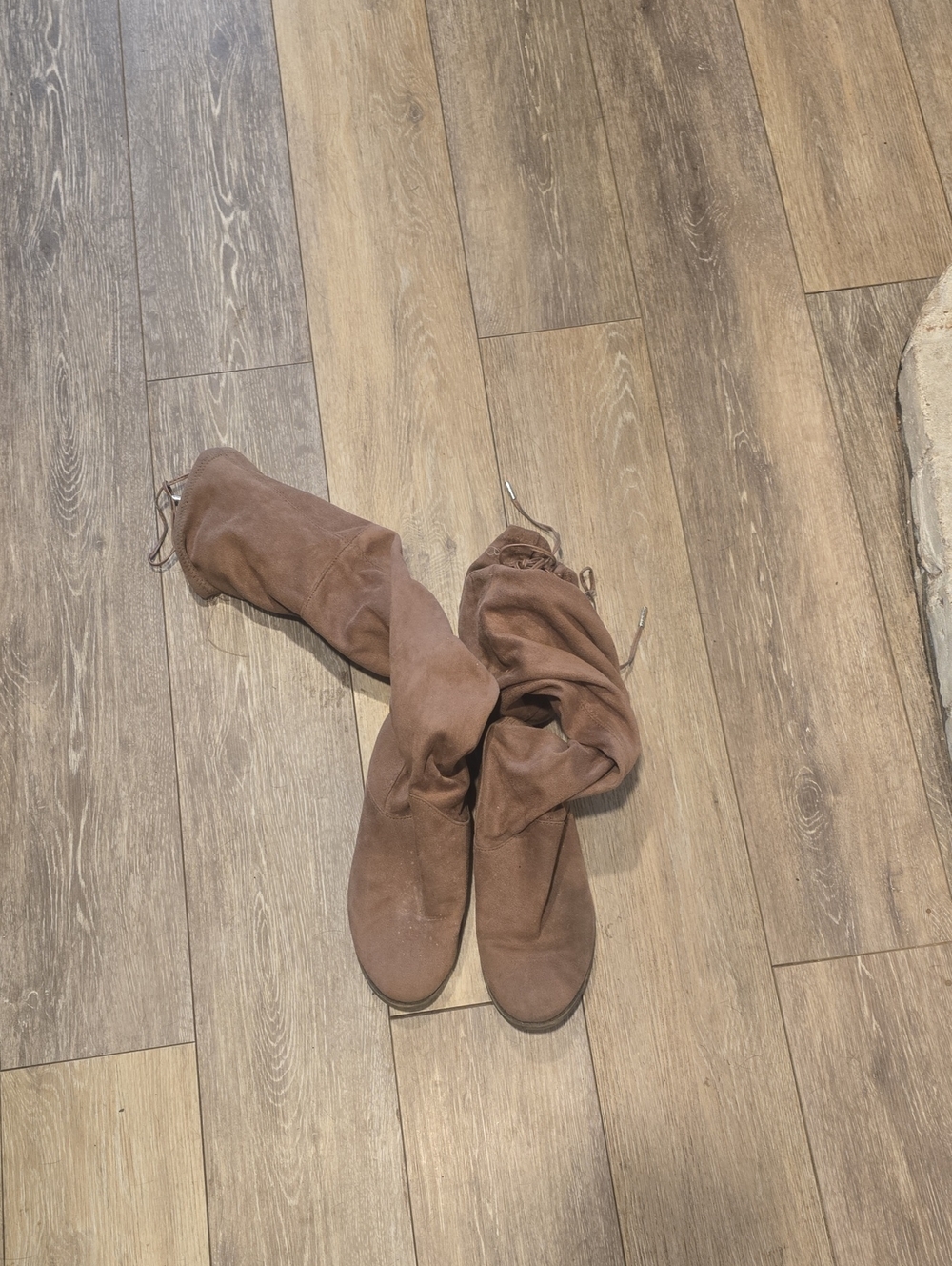 Women's Over-the-Knee Suede Boots in Brown